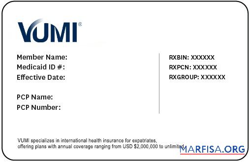 Downloadable Paraguay health insurance card example